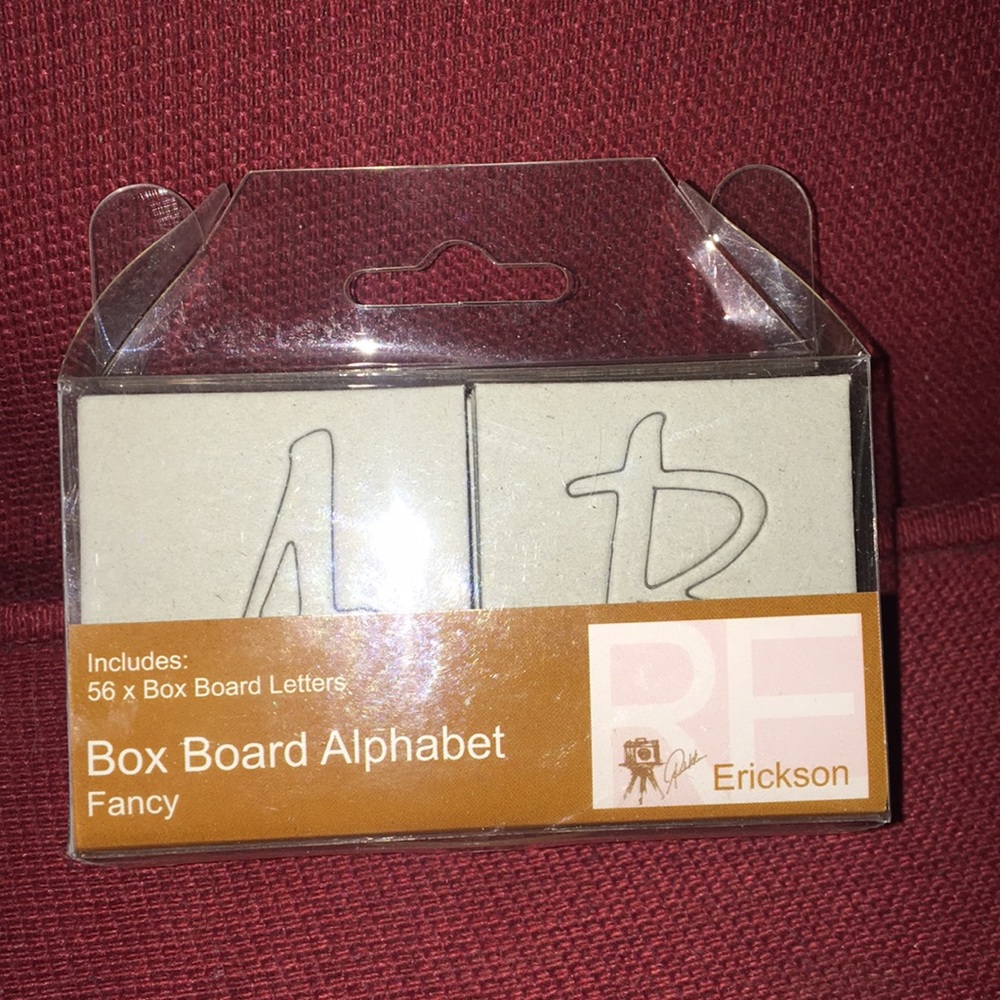 NWT box board alphabet cut out letters.